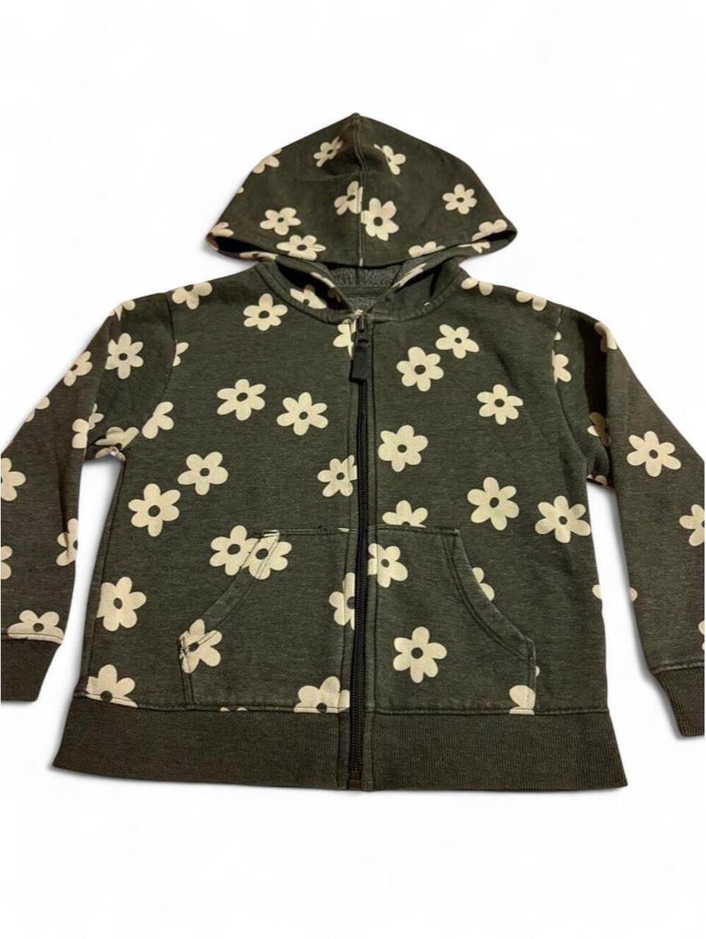 Cat & Jack Daisy Print Hoodie — Size XS (4/5)